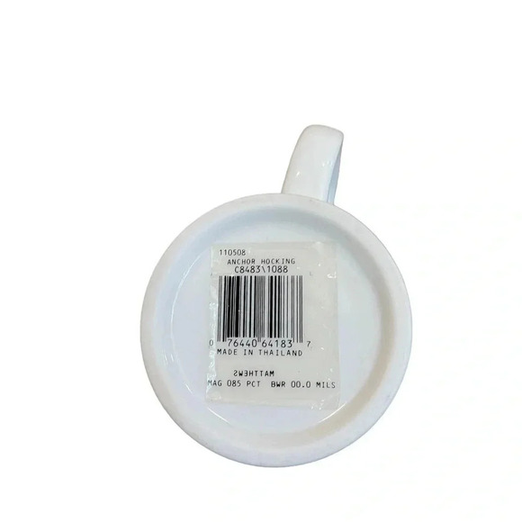 Anchor Hocking Vintage Christmas 10oz Coffee Tea Mug Plaid Ribbon Geese Tree - Picture 5 of 8